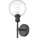 Axel 1 Light 6.5 inch Matte Black Wall Sconce Wall Light in Clear Glass